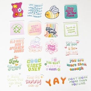 20 pcs Uplifting Motivational Quotes Vinyl stickers decals